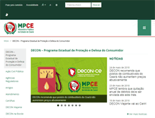 Tablet Screenshot of decon.ce.gov.br