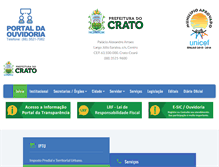 Tablet Screenshot of crato.ce.gov.br