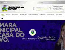 Tablet Screenshot of camarademauriti.ce.gov.br